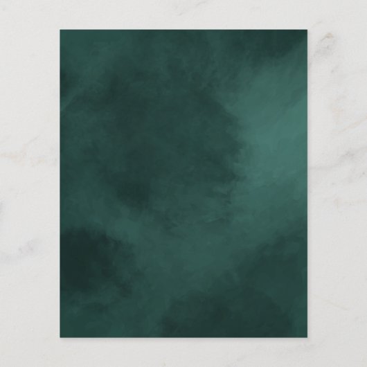 Gouden Emerald Groene Hemelse Bruiloft Tafel Numme (Achterkant)