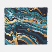 Gouden Emerald Marmeren Achtergrond Luxe Fleece Deken (Voorkant (Horizontaal))