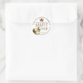 Gouden emmer houtgestookte esdoornsiroop label (Tas)