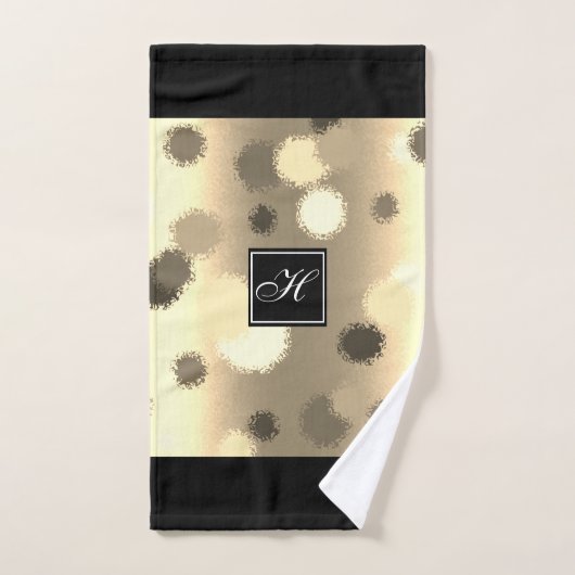 Gouden en Beige Abstracte Sferen Badhanddoek Set Bad Handdoek (Handdoek)