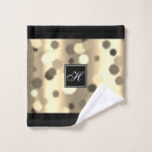 Gouden en Beige Abstracte Sferen Badhanddoek Set Bad Handdoek (Wasdoekje)