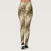 Gouden en beige cirkels leggings (Achterkant)