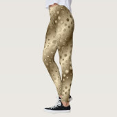 Gouden en beige cirkels leggings (Links)