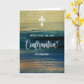 Gouden en blauwe bevestiging Sponsor Aanvraag Kaart (Gele Bloem)