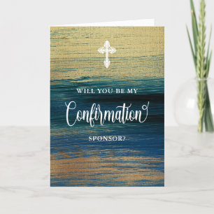 Gouden en blauwe bevestiging Sponsor Aanvraag Kaart