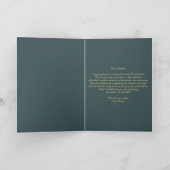 Gouden en blauwe edelsteen 40e verjaardag kaart (Binnen)