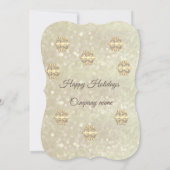 gouden en blauwe feestdag kaart (Achterkant)