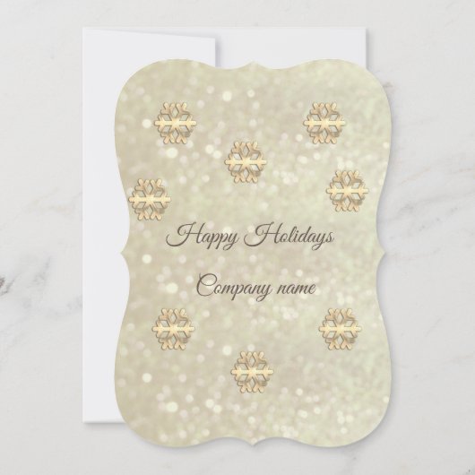 gouden en blauwe feestdag kaart (Achterkant)