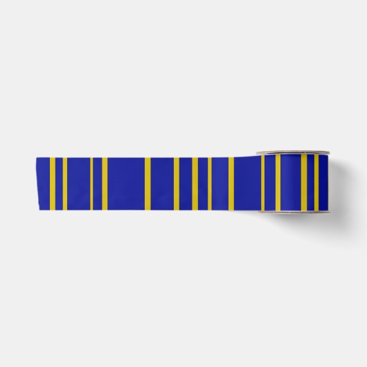 Gouden en blauwe gestreepte lint (Voorkant)