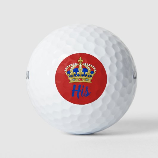 Gouden en blauwe kroon - de zijne golfballen (Voorkant)