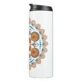 Gouden en blauwe stip Mandela Thermosbeker (Geroteerd rechts)