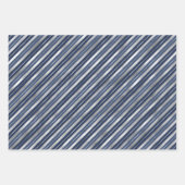 Gouden en blauwe strepen inpakpapier vel (Voorkant 3)