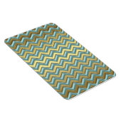Gouden en Blauwgroen Chevron Pattern Magneet (Rechterzijde)