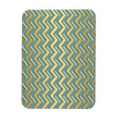Gouden en Blauwgroen Chevron Pattern Magneet (Verticaal)