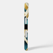 Gouden en Blauwgroen diamanten Case-Mate iPhone Case (Achterkant / Rechts)
