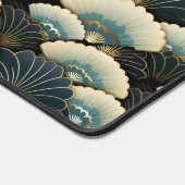 Gouden en Blauwgroen Patroon Japans-geïnspireerde Bureaumat (Hoek)