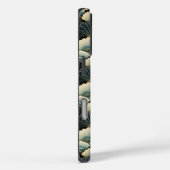 Gouden en Blauwgroen Patroon Japans-geïnspireerde Case-Mate iPhone Case (Achterkant / Rechts)