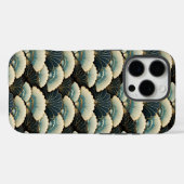 Gouden en Blauwgroen Patroon Japans-geïnspireerde Case-Mate iPhone Case (Achterkant (horizontaal))