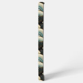 Gouden en Blauwgroen Patroon Japans-geïnspireerde  Samsung Galaxy Hoesje (Linkerkant)