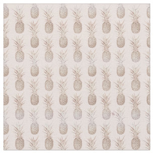 Gouden en bloos ananassenpatroon stof