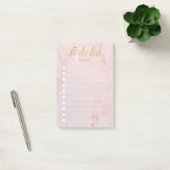 Gouden en Blush Roze Marmer Takenlijst Post-it® Notes (Kantoor)