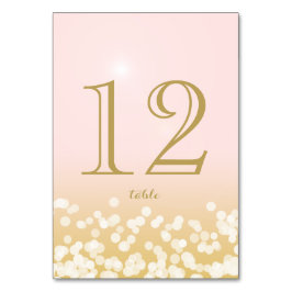 Gouden en Blush Sparkle Lights Kaart