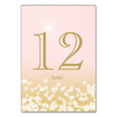 Gouden en Blush Sparkle Lights Kaart (Achterkant)
