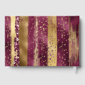 Gouden en borstelstreken, confetti bruiloft gastenboek (Achterkant)