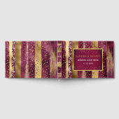 Gouden en borstelstreken, confetti bruiloft gastenboek (Volledig)