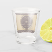 gouden en bruine diamantvormen shot glas (Achterkant)