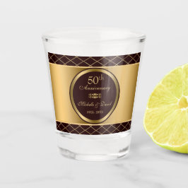 gouden en bruine diamantvormen shot glas