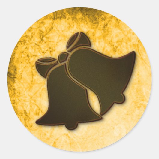 gouden en bruine omhulsels ronde sticker (Voorkant)
