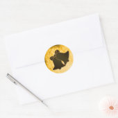 gouden en bruine omhulsels ronde sticker (Envelop)