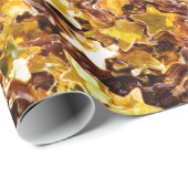 Gouden en bruine sterren cadeaupapier (Rol Hoek)