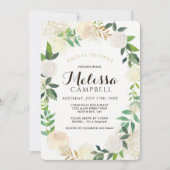 Gouden en Champagne bruids douche uitnodigingen (Voorkant)