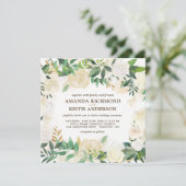 Gouden en Champagne bruiloft uitnodigingen (Staand voorkant)