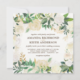 Gouden en Champagne bruiloft uitnodigingen