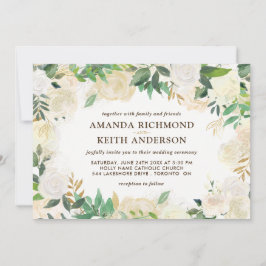 Gouden en Champagne bruiloft uitnodigingen