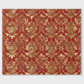 gouden en diepe gouden Damaskers Cadeaupapier (Vlak)