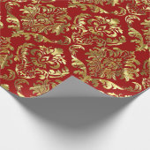 gouden en diepe gouden Damaskers Cadeaupapier (Hoek)