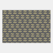 gouden en donkergrijze feestdagen inpakpapier vel (Voorkant 2)