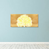 Gouden en Gele Boom des Levens in de Hemel Canvas Afdruk (Insitu (Houten vloer))