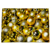 Gouden en Gele Kerstbal Cluster Groot Cadeauzakje (Voorkant)