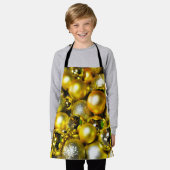 Gouden en Gele Kerstbal Cluster Schort (Gedragen)