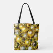 Gouden en Gele Kerstbal Cluster Tote Bag (Achterkant)