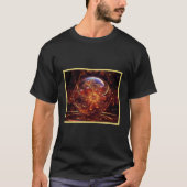 Gouden en gele transparante glazen bolfractal t-shirt (Voorkant)