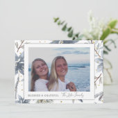 Gouden en grijze fotovakantiepassen aankondiging (Staand voorkant)