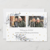 Gouden en grijze fotovakantiepassen aankondiging (Achterkant)