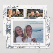 Gouden en grijze fotovakantiepassen aankondiging (Voorkant / Achterkant)