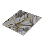 Gouden en Grijze Marmeren Ceramische Tegel Tegeltje (Zijkant)